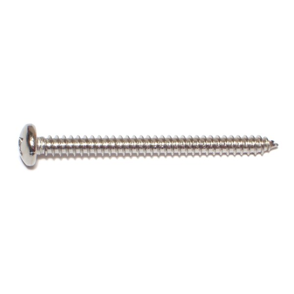 Midwest Fastener Sheet Metal Screw, #12 x 2-1/2 in, 18-8 Stainless Steel Pan Head Phillips Drive, 50 PK 53567 - main